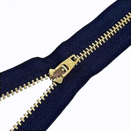 Zíper Para Calça Jeans Metal Azul Marinho - 15 e 18 cm