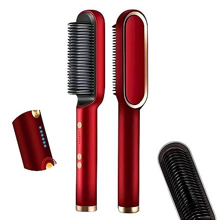 Escova Alisadora Vermelho Bivolt