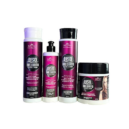 Kit Liso Imediato Redutor de Volume Queratina Vitaminas A C