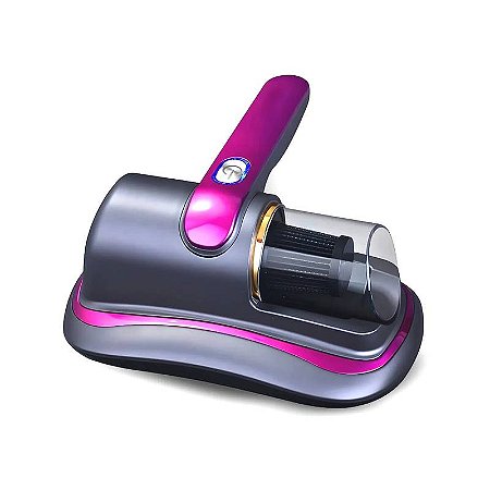 Aspirador Sem Fio Rosa UV Portátil Anti Acaro Recarregável