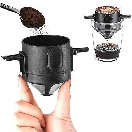 Mini Coador Café Reutilizável Portátil Não Precisa de Filtro