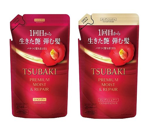 Tsubaki - Premium Moist & Repair Shampoo 300ml (Refil) + Condicionador 300ml (Refil)