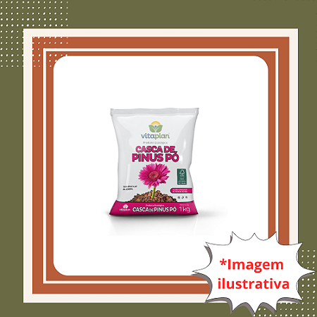 Casca de Pinus em Pó 1kg Vitaplan – Substrato Natural para Plantas