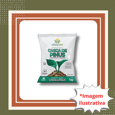 Casca de Pinus Polida Vitaplan – Espessura Pequena 1 kg | Cobertura Natural para Jardins e Vasos