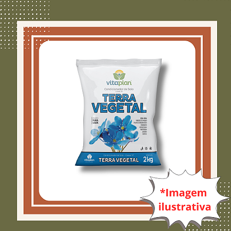 Terra Vegetal 2kg Substrato Natural Fértil para Plantas e Hortas