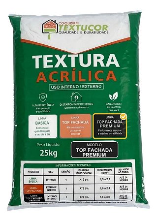 Textura Top Fachada Premium 25kg - Textucor - Uso Int / Ext