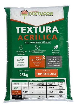 Textura Top Fachada 25kg - Textucor - Uso Interno E Externo