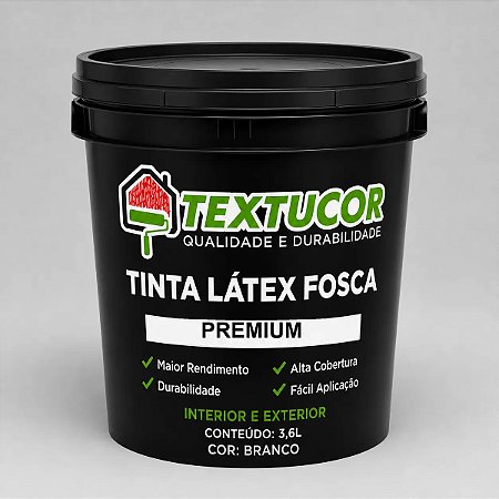 Tinta Acrílica Látex Fosca Premium 3,6l - Uso Interno E Externo
