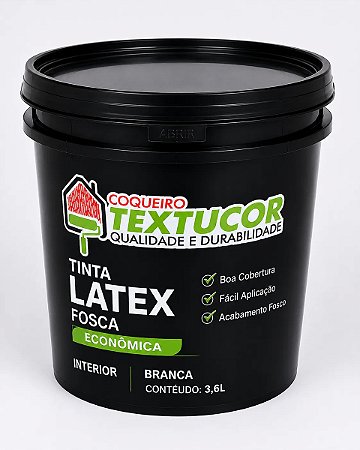 Textucor Tinta Látex Fosca Económica 3,6l - Uso Interno