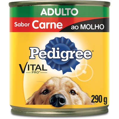 Ração Pedigree Lata Carne Ao Molho 290G