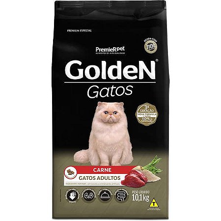 Ração Golden Gatos Adultos Carne 1Kg