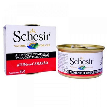 Schesir Cat Atum Com Camarão 85G