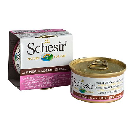 Schesir Cat Atum Com Frango E Arroz 85G