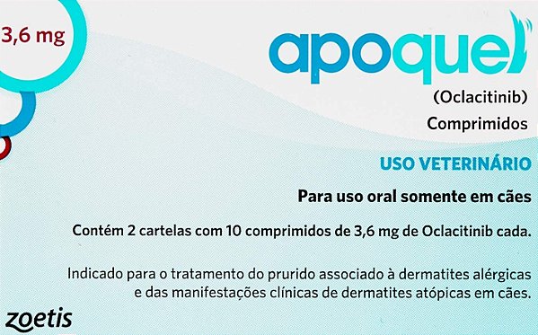 Apoquel 3,6mg Cães até 8,9kg Zoetis Dermatológico