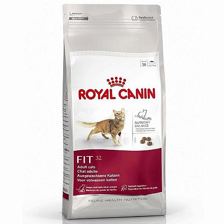 Ração Royal Canin Feline Fit 32 (400g, 1,5kg e 7,5kg)