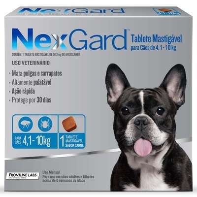 Nexgard M Cães 4,1 a 10kg Antipulgas e Carrapatos Merial