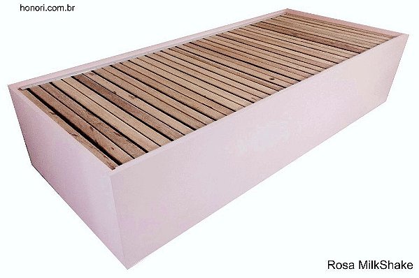 Cama 3 em 1 - daybed - Cor: Rosa Milk Shake