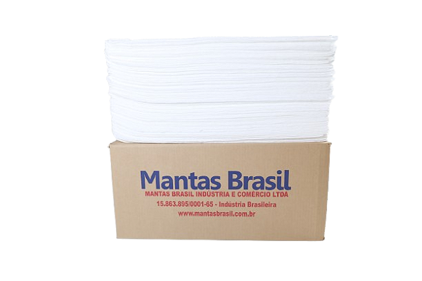 Manta Absorvente de Óleo - Linha Branca - 100 unidades (40x50x0,4cm)