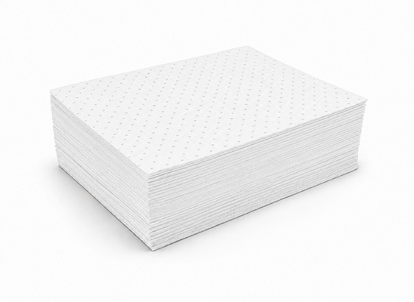 Manta Absorvente de Óleo - Linha Branca - 100 unidades (40x50x0,4cm)