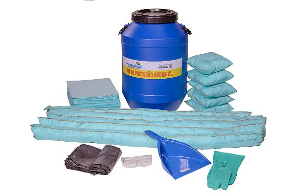 Kit Proteção Ambiental - Linha Verde - Bombona Azul 50 litros