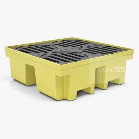 Pallet de Contenção de 4 Tambores PL030 - 420L (1330x1320x450mm)
