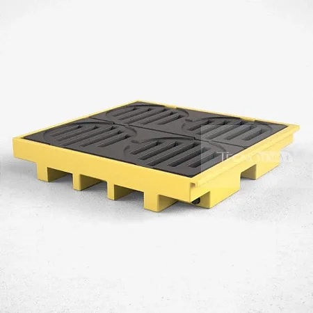 Pallet de Contenção de 4 Tambores PL042 - 150L (1300x1340x230)
