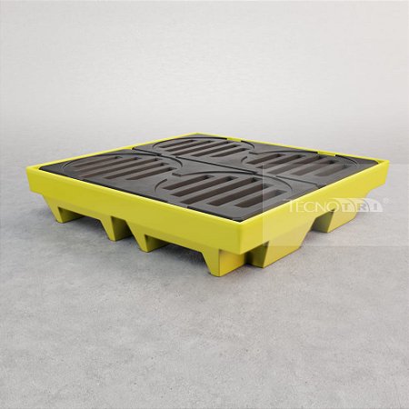 Pallet de Contenção de 4 Tambores PL089 - 200L (1300x1340x270)