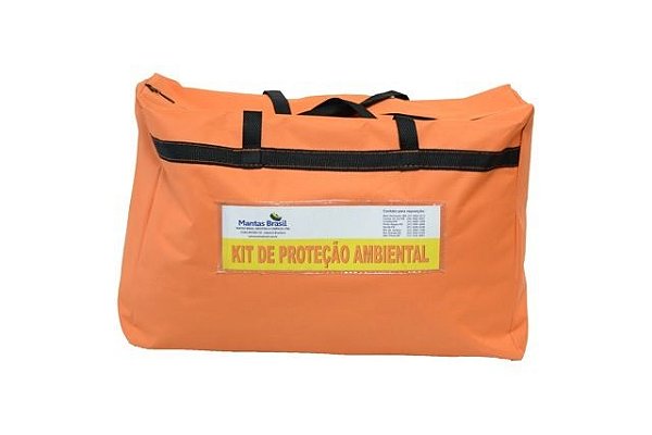 Bolsa Laranja para Montar Kit de Proteção Ambiental com visor 60x40x20CM