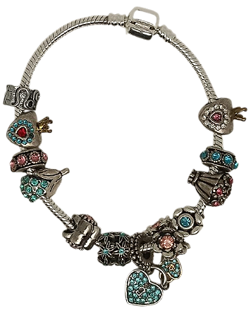 Pulseiras com Berloques banho prata 925