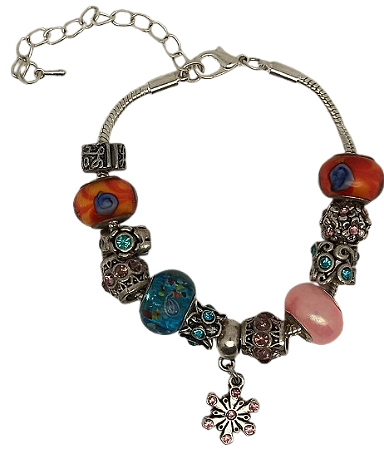 Pulseiras com Berloques banho prata 925