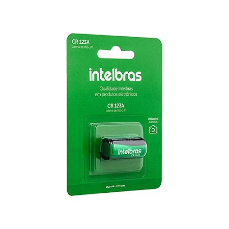 BATERIA CR 123 3V INTELBRAS LÍTIO NÃO RECARREGÁVEL