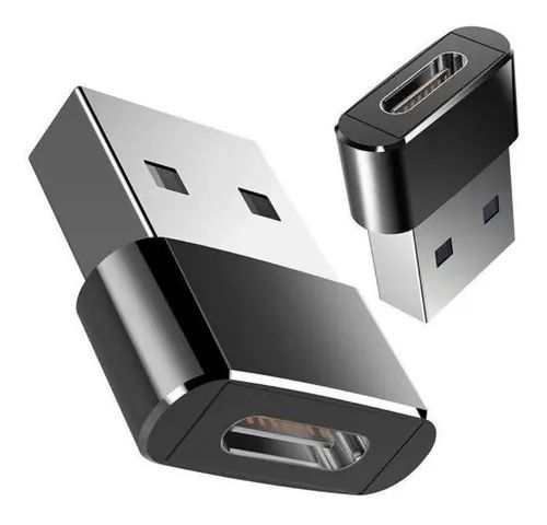 Adaptador Plug USB MACHO Para USB C Femea  USB Tipo C