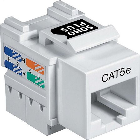 Conector Fêmea Keystone Rj45 Cat5e Branco Soho Plus Furukawa