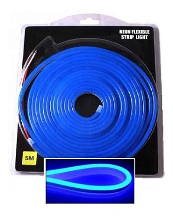 Fita Led Neon Azul 5 metros  12v