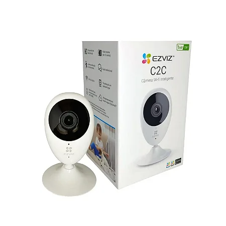 Câmera IP De Segurança Ezviz C2C Mini 1Mp HD 720p Wi-Fi Inteligente Visão Noturna Sem Fio