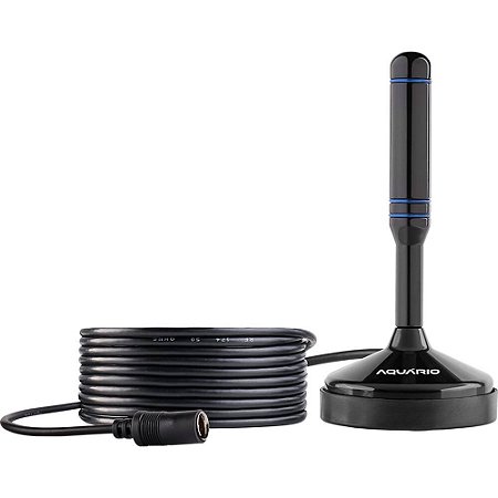 Antena Interna TV Sinal 4K HDTV Digital VHF UHF FM Aquário DTV 100 Dtv100