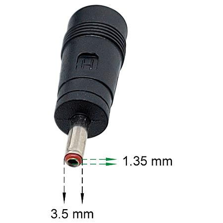 Plug P4 adaptador para P4 mini 3,5mm externo 1.35mm interno