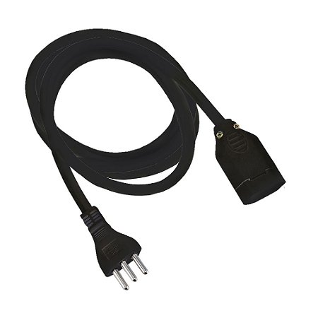 Extensão Eletrica 3 Metros Macho Femea 20A 3X2,5MM Force Line 3Pinos Tripolar Cordão Prolongador