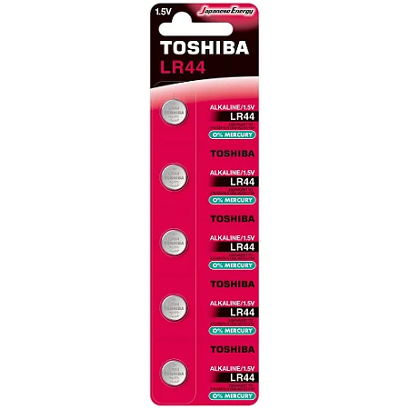 Bateria Pilha Botão LR 44 Alcalina Toshiba