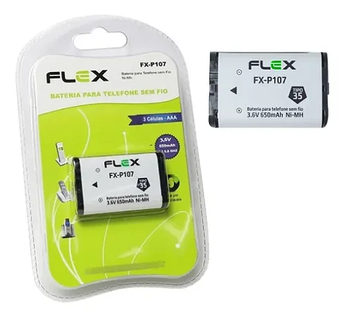 Bateria Pilha Telefone sem fio Panasonic Flex FX P 107