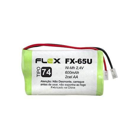 Bateria Telefone sem Fio 2,4V 600mah Pino Universal Flex FX 65U