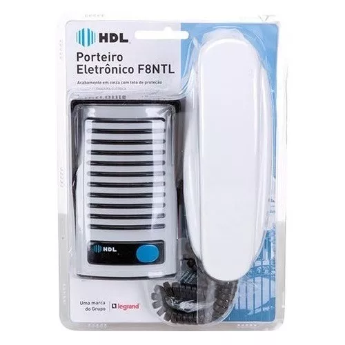 Kit Interfone Residencial Porteiro Eletrônico Hdl F8 Ntl Controla 2 Fechaduras