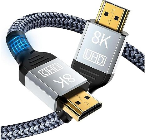 Cabo Hdmi 2.1 8k 2 Metros Gold Ultra Hd Compatível com TV Projetor Game Ps5 Xbox Series X/s Tomate MHD 8002