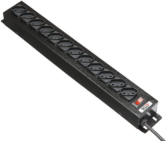 Filtro De Linha  12 Tomadas rack padrão 19" Force Line 1,5 Metros Bivolt