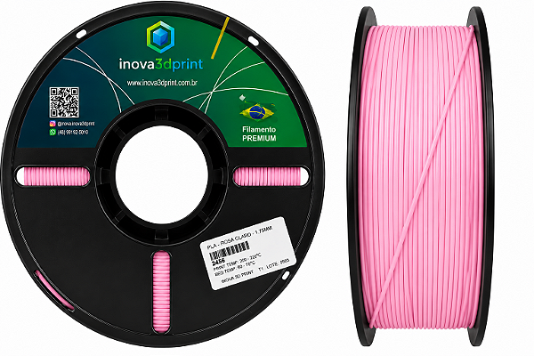Filamento PLA PREMIUM Inova3DPrint 1,75mm - Rosa Claro