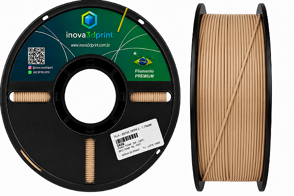 Filamento PLA PREMIUM Inova3DPrint 1,75mm - BEGE SKIN 2