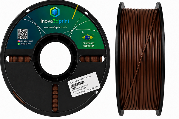 Filamento PLA PREMIUM Inova3DPrint 1,75mm - MARRON