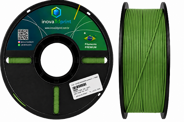 Filamento PLA PREMIUM Inova3DPrint 1,75mm - VERDE BANDEIRA