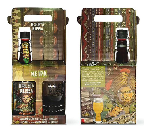 Kit Cerveja Roleta Russa New England 500ml + Copo Bracelete