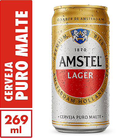 Cerveja Amstel Lager Lata 269ml